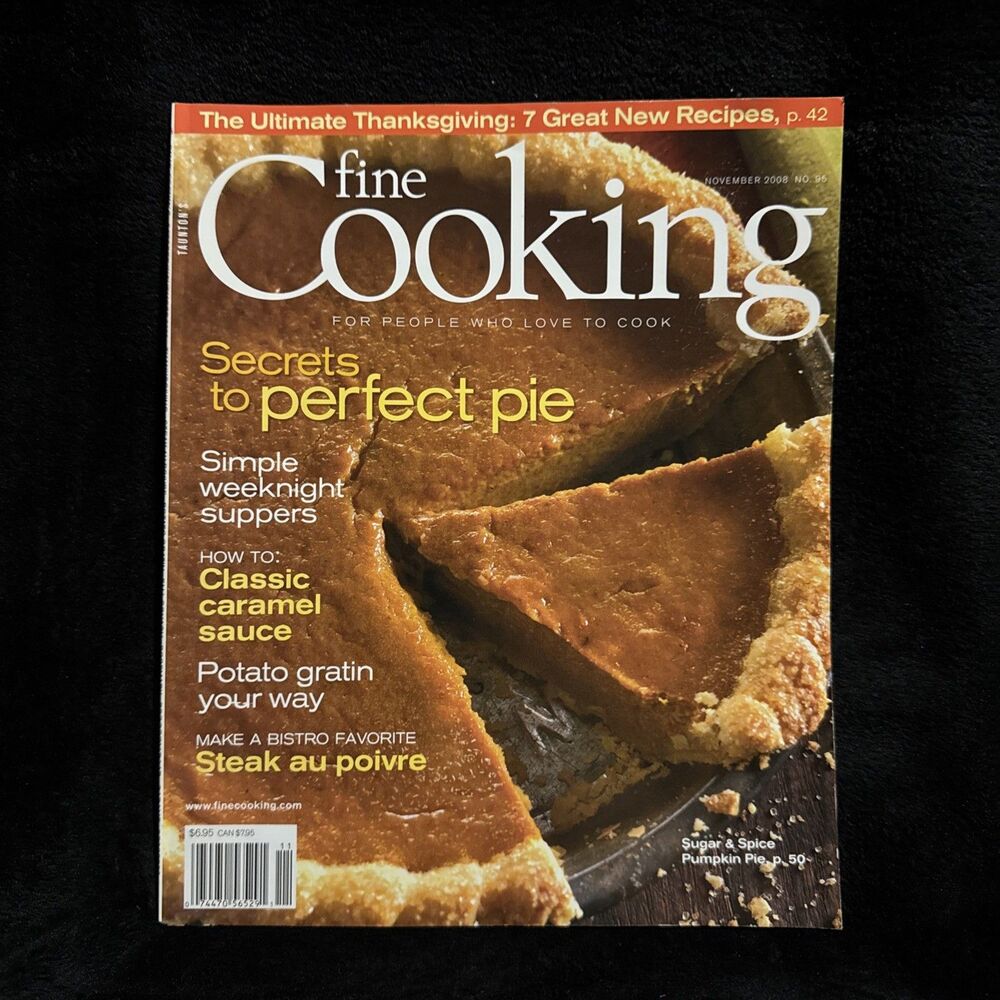 Fine Cooking Magazine November 2008 Spaghetti With Mushroom Cream Sauce Pie